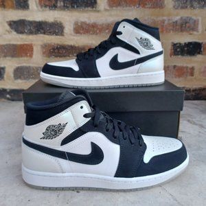 Nike Air Jordan 1 Mid "Diamond" Iridescent Shiny Sneakers Shoes